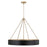 Capital Lighting Weller 4Lt Chandelier, Matte Brass/Black