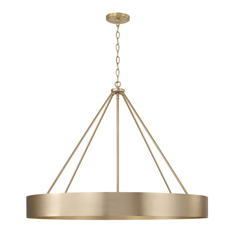 Capital Lighting Weller 6Lt Chandelier, Matte Brass