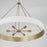 Capital Lighting Weller 6Lt Chandelier, Matte Brass/White