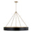 Capital Lighting Weller 6Lt Chandelier, Matte Brass/Black