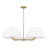 Capital Lighting Parson 4Lt 39" Chandelier, Brass/White Stay-Straight - 453241MA