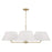 Capital Lighting Parson 4Lt 39" Chandelier, Brass/White Stay-Straight