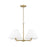 Capital Lighting Parson 4Lt 27" Chandelier, Brass/White Stay-Straight - 453242MA