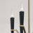 Capital Lighting Enzo 4 Light Chandelier, Aged Brass and Black