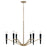 Capital Lighting Enzo 6 Light Chandelier, Aged Brass and Black - 453861AB