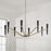 Capital Lighting Enzo 8 Light Chandelier, Aged Brass and Black