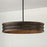 Capital Lighting Dunn 4 Light Chandelier, Espresso Stain and Black