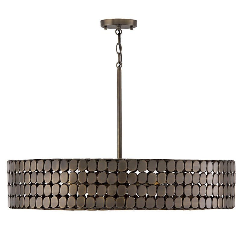 Capital Lighting Eliana 4 Light Chandelier, Dark Brass
