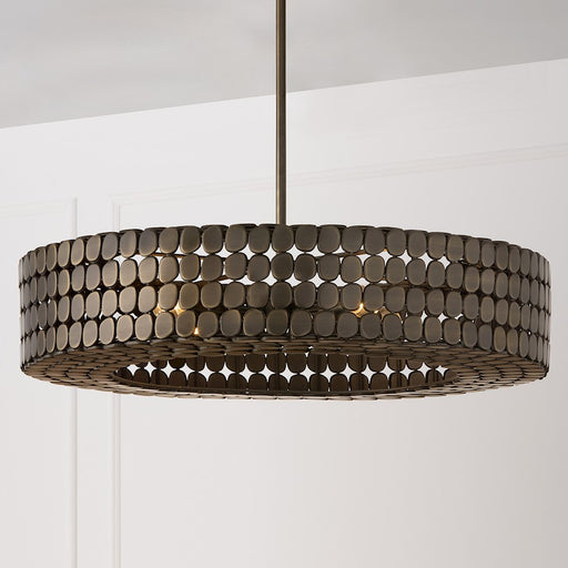 Capital Lighting Eliana 4 Light Chandelier, Dark Brass