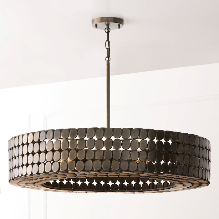 Capital Lighting Eliana 4 Light Chandelier, Dark Brass