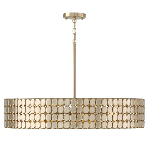 Capital Lighting Eliana 4 Light Chandelier, Champagne Brass - 454141HB