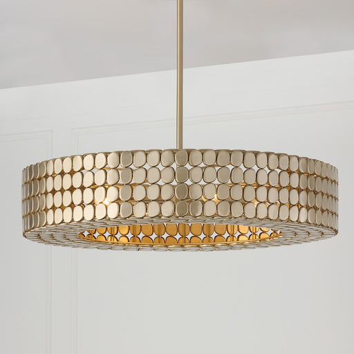 Capital Lighting Eliana 4 Light Chandelier, Champagne Brass