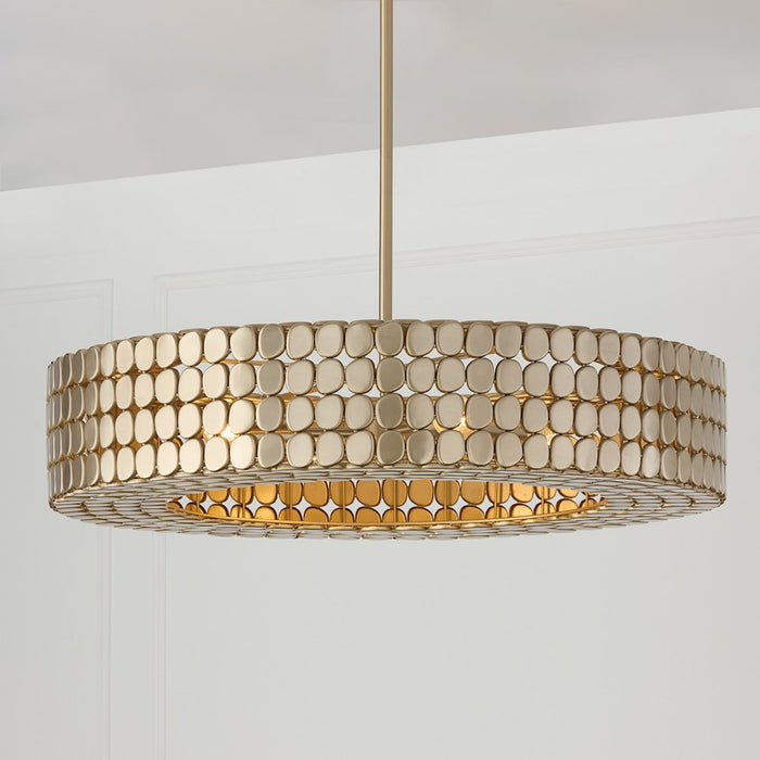Capital Lighting Eliana 4 Light Chandelier, Champagne Brass
