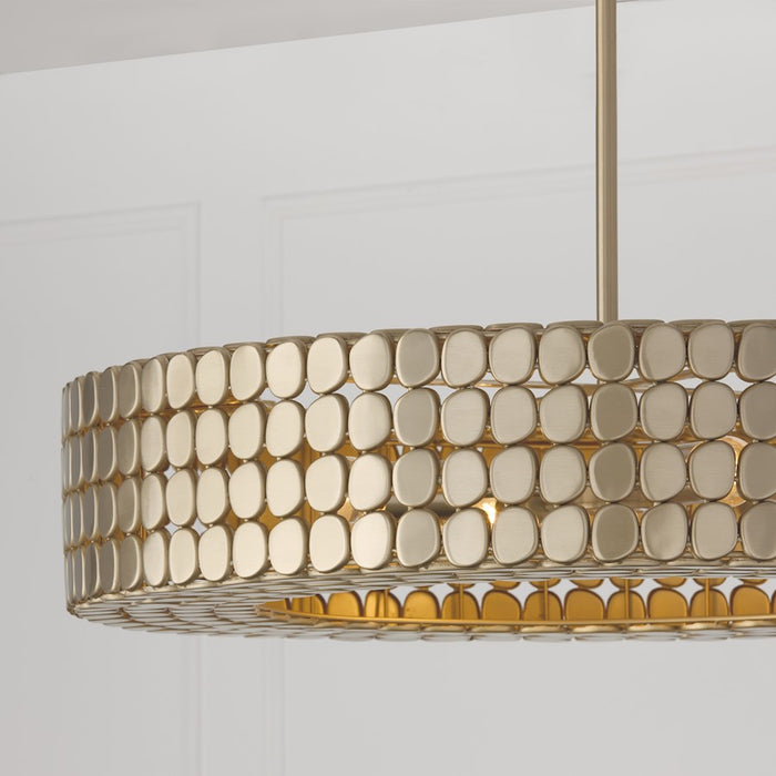 Capital Lighting Eliana 4 Light Chandelier, Champagne Brass