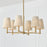 Capital Lighting Mira 6Lt Chandelier, Brass/Bleached Natural Ropes