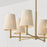 Capital Lighting Mira 6Lt Chandelier, Brass/Bleached Natural Ropes