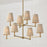 Capital Lighting Mira 8Lt Chandelier, Brass/Bleached Natural Ropes