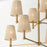 Capital Lighting Mira 8Lt Chandelier, Brass/Bleached Natural Ropes