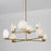 Capital Lighting Oriya 8Lt 35" Chandelier, Brass/Natural Alabaster