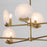 Capital Lighting Oriya 8Lt 35" Chandelier, Brass/Natural Alabaster