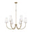Capital Lighting Averitt 6 Light Chandelier, Brass/Soft White - 455261AD-550