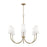 Capital Lighting Averitt 6 Light Chandelier, Brass/Soft White