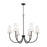 Capital Lighting Averitt 6 Light Chandelier, Black/Soft White - 455261MB-550