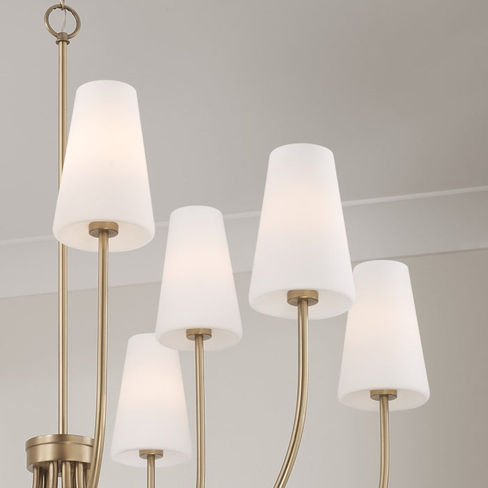 Capital Lighting Averitt 9 Light Chandelier, Brass/Soft White