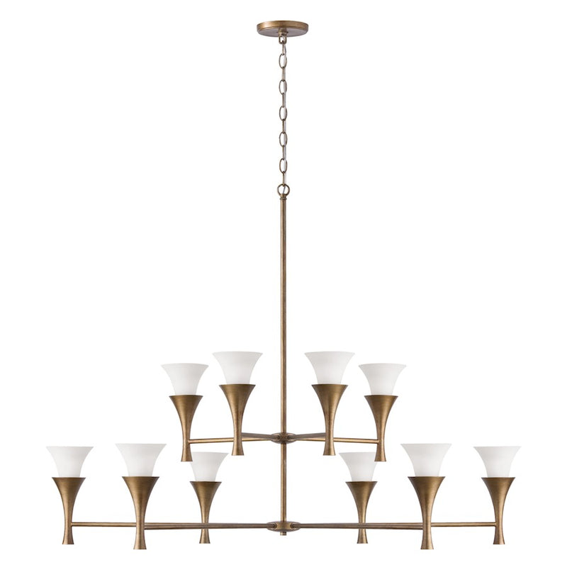 Capital Lighting Nola 10 Light Chandelier, Mystic Luster/Soft White