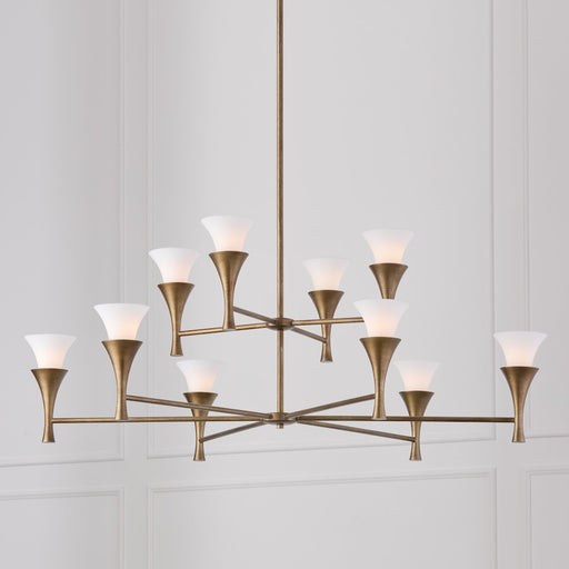 Capital Lighting Nola 10 Light Chandelier, Mystic Luster/Soft White
