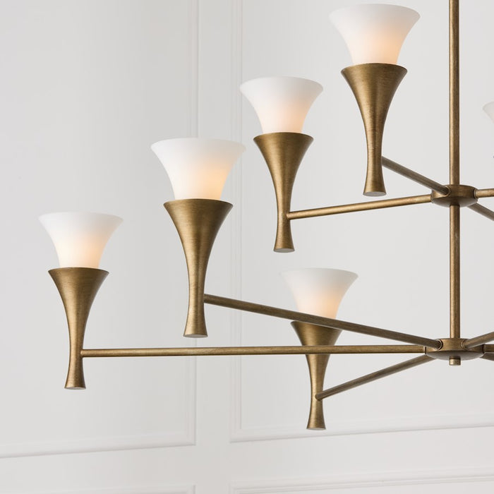 Capital Lighting Nola 10 Light Chandelier, Mystic Luster/Soft White