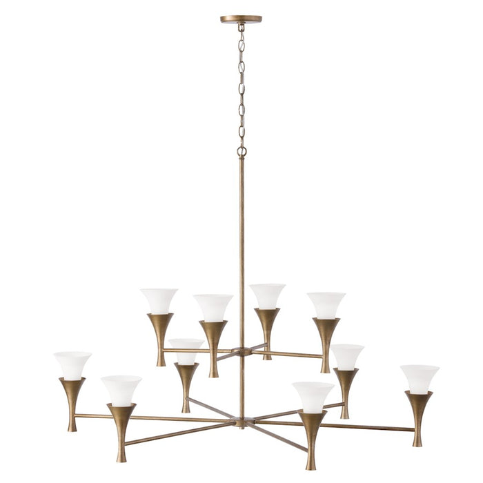 Capital Lighting Nola 10 Light Chandelier, Mystic Luster/Soft White