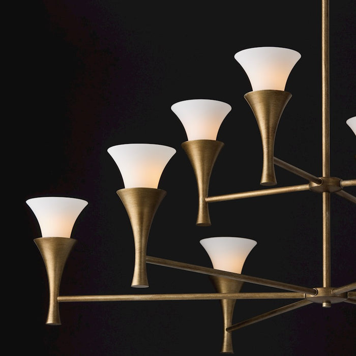 Capital Lighting Nola 10 Light Chandelier, Mystic Luster/Soft White