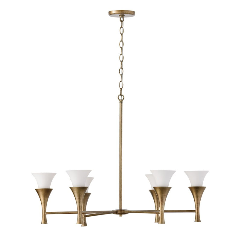 Capital Lighting Nola 6 Light Chandelier, Mystic Luster/Soft White
