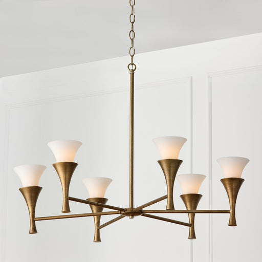 Capital Lighting Nola 6 Light Chandelier, Mystic Luster/Soft White