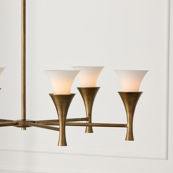 Capital Lighting Nola 6 Light Chandelier, Mystic Luster/Soft White