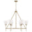 Capital Lighting Joss 6 Light Chandelier, Brass/Layered White/Clear - 455961AD