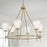 Capital Lighting Joss 6 Light Chandelier, Brass/Layered White/Clear