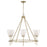 Capital Lighting Joss 6 Light Chandelier, Brass/Layered White/Clear