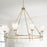 Capital Lighting Joss 8 Light Chandelier, Brass/Layered White/Clear