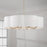 Capital Lighting Sabine 8 Light Chandelier, Brass/White Fabric Shade