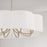 Capital Lighting Sabine 8 Light Chandelier, Brass/White Fabric Shade