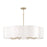 Capital Lighting Sabine 8 Light Chandelier, Brass/White Fabric Shade