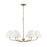 Capital Lighting Chadwick 6Lt Chandelier, Brass/White Fabric - 456661AD-714