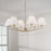 Capital Lighting Chadwick 6Lt Chandelier, Brass/White Fabric