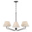 Capital Lighting Chadwick 6Lt Chandelier, Espresso/Ecru Fabric