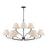 Capital Lighting Chadwick 9Lt Chandelier, Espresso/Ecru Fabric
