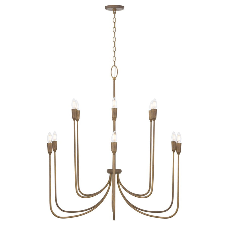 Capital Lighting Marley 12 Light Chandelier, Mystic Bronze