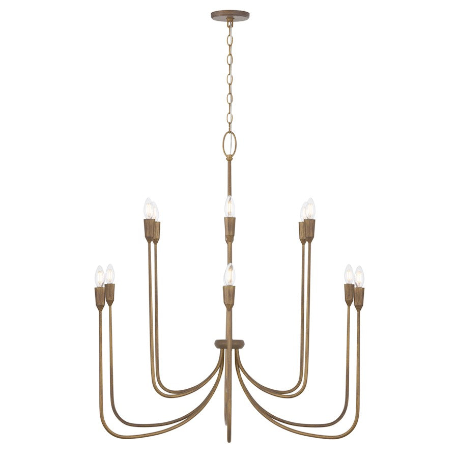 Capital Lighting Marley 12 Light Chandelier, Mystic Bronze - 456801MZ