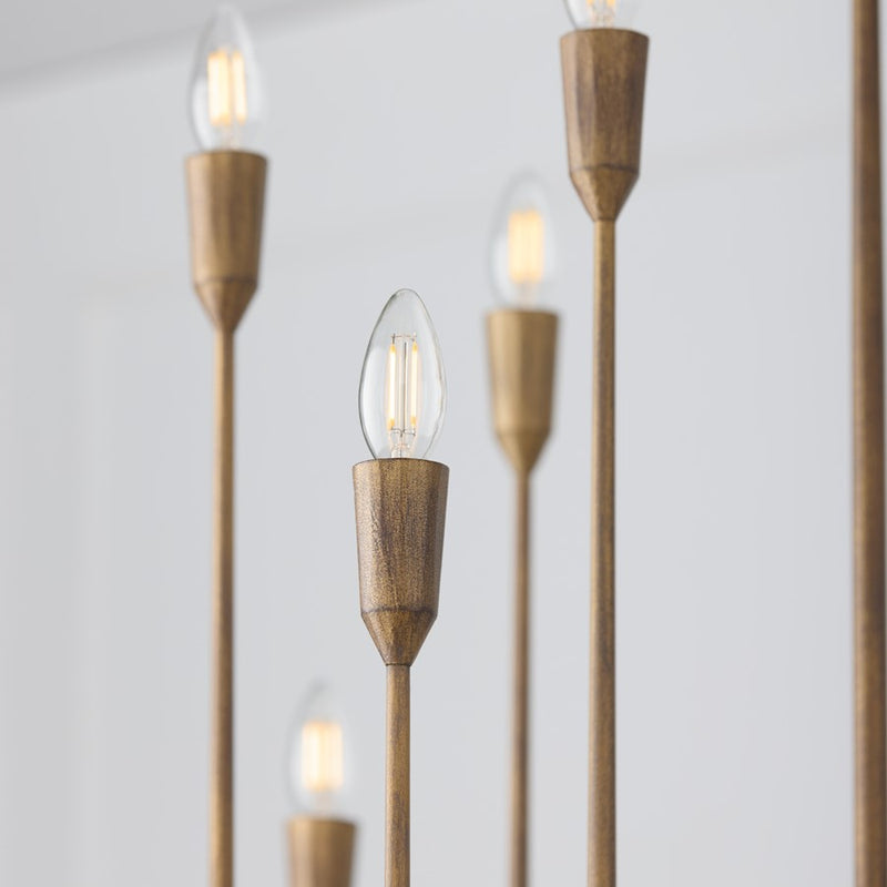 Capital Lighting Marley 12 Light Chandelier, Mystic Bronze